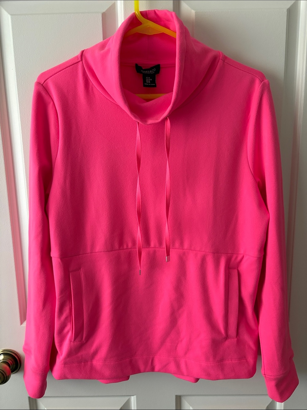 Jones New York Neon Pink Pullover Hoodie